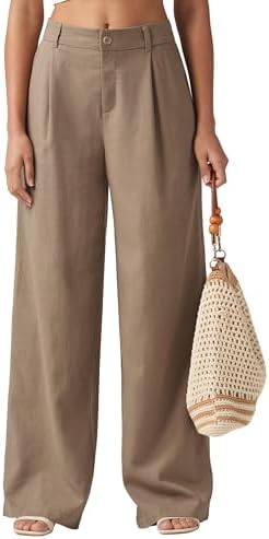 WILLIT Women's Wide Leg Linen Pants with Pockets 29" 31" Inseam