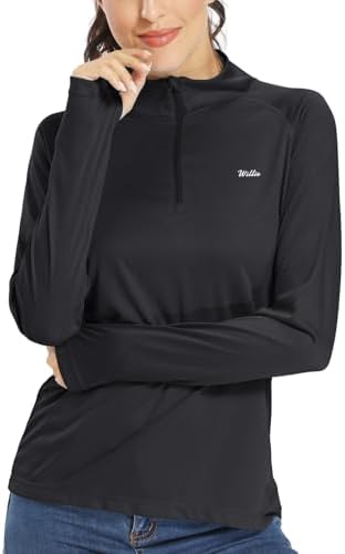 Willit Women's UPF 50+ Sun Protection Long Sleeve Shirt Quick Dry Lightweight Golf Outdoor